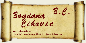 Bogdana Čihović vizit kartica